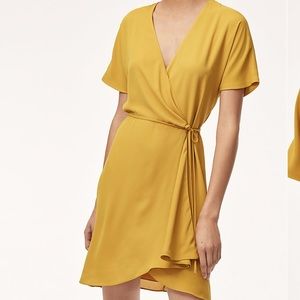 Aritzia Wallace Dress - Warm Chartreuse